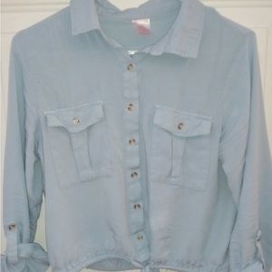 No Boundaries Womens Blue Shirt